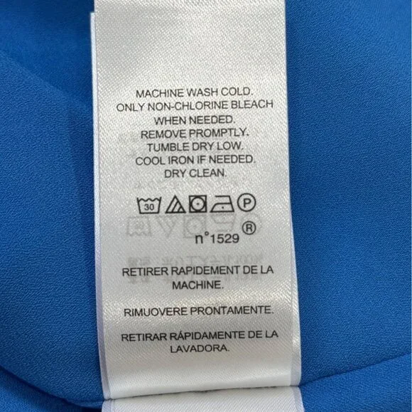 Lauren Ralph Lauren Black Label Georgette Tiered Dress Tropical Size 6 Petite - Picture 9 of 9